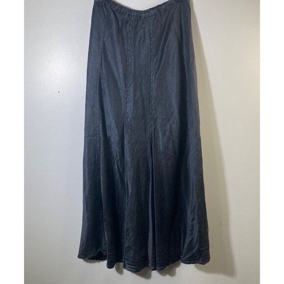 Womens CP Shades Hemp Silk Maxi MIdi Skirt Black M NWT Made in USA